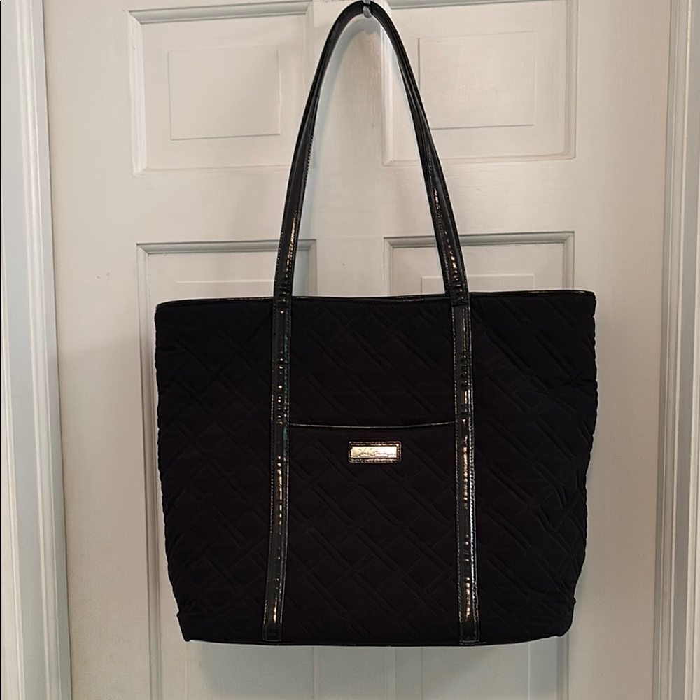 Vera Bradley Black Tote Bag with Structured Design